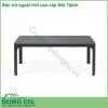 Bàn trà ngoài trời cao cấp Net Table được làm bằng nhựa polypropylene sợi thủy tinh chống chịu thời tiết tia cực tím của NARDI của Ý Thiết kế bàn thấp thanh lịch với mặt trên hình chữ nhật có hoa văn đục lỗ có khả năng thoát nước mưa hiệu quả