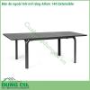 Bàn ăn ngoài trời mở rộng Alloro 140 Extensible có thiết kế sang trọng và đẹp mắt với kiểu dáng chân độc đáo bề mặt thông thoáng dễ dàng vệ sinh lau chùi…Rất phù hợp cho không gian ngoài trời sân vườn sân thượng…