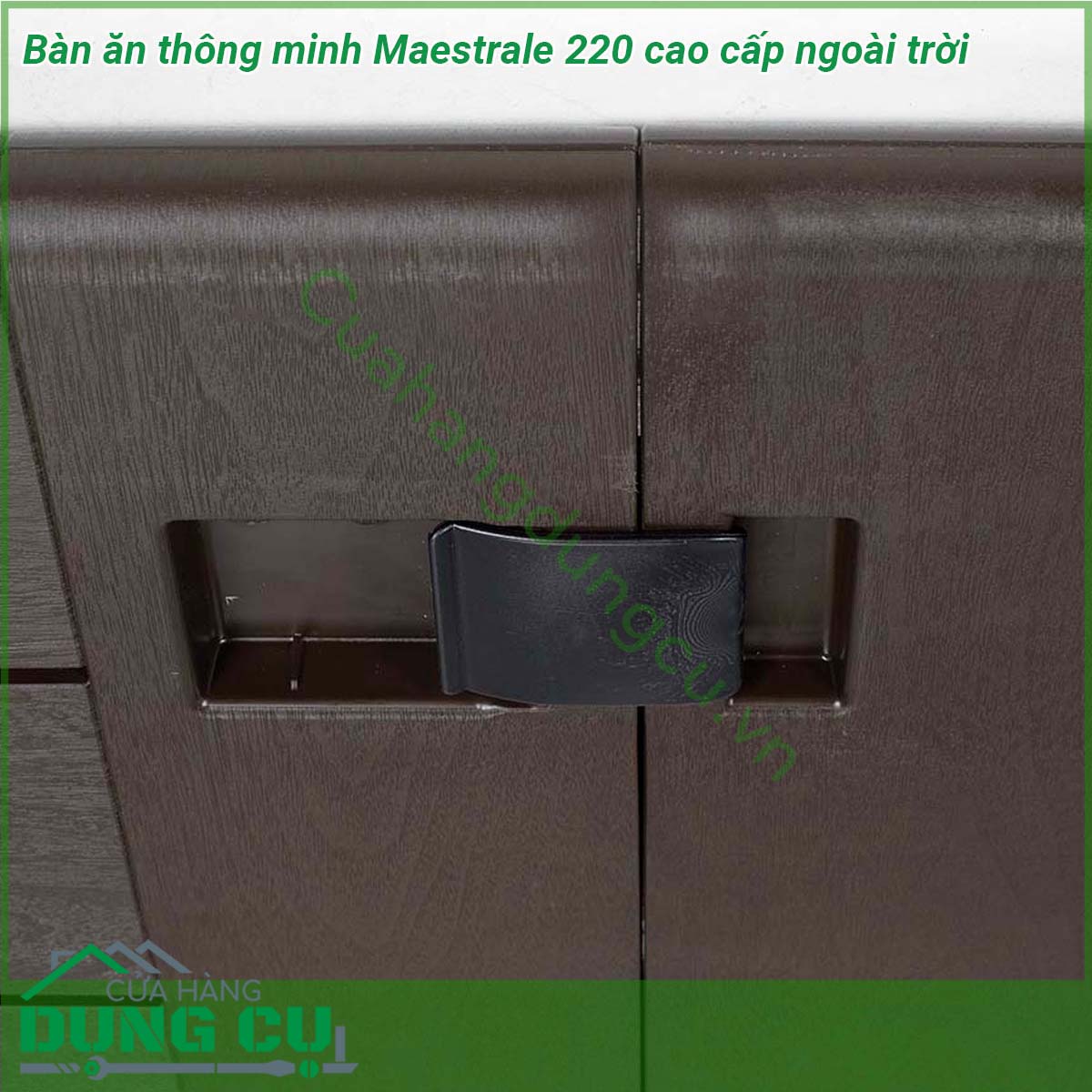 Bàn ăn thông minh Maestrale 220 cao cấp ngoài trời một mẫu bàn thông minh có khả năng thay đổi chiều dài bàn với một thao tác nhẹ nhàng phù hợp yêu cầu không gian và diện tích Đường nét thiết kế mạnh mẽ tinh tế và sang trọng