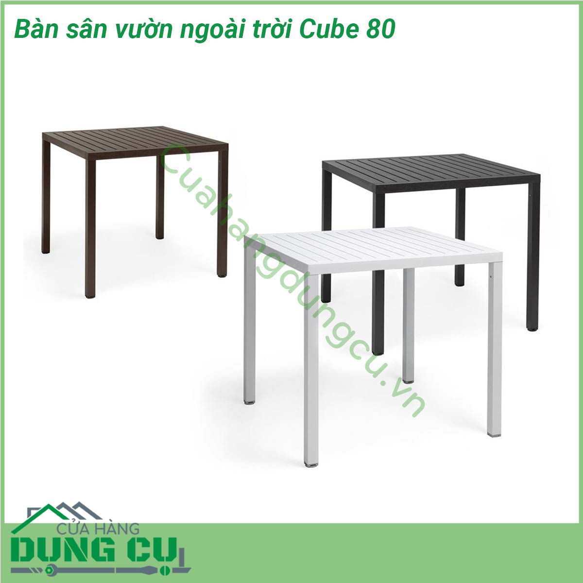 Bàn sân vườn ngoài trời Cube 80 được thiết kế bởi các chất liệu cao cấp với đường nét tinh tế đơn giản nhưng không kém phần sang trọng nên sản phẩm thường được sử dụng cả không gian nội thất và ngoại thất