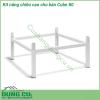 Kit nâng chiều cao cho bàn Cube 80 nâng chiều cao (từ 75 5 cm đến 107 cm) cho Bàn Cube 80  Chân nhôm siêu bền chống trượt chống bạc màu bất chấp thời tiết nắng mưa