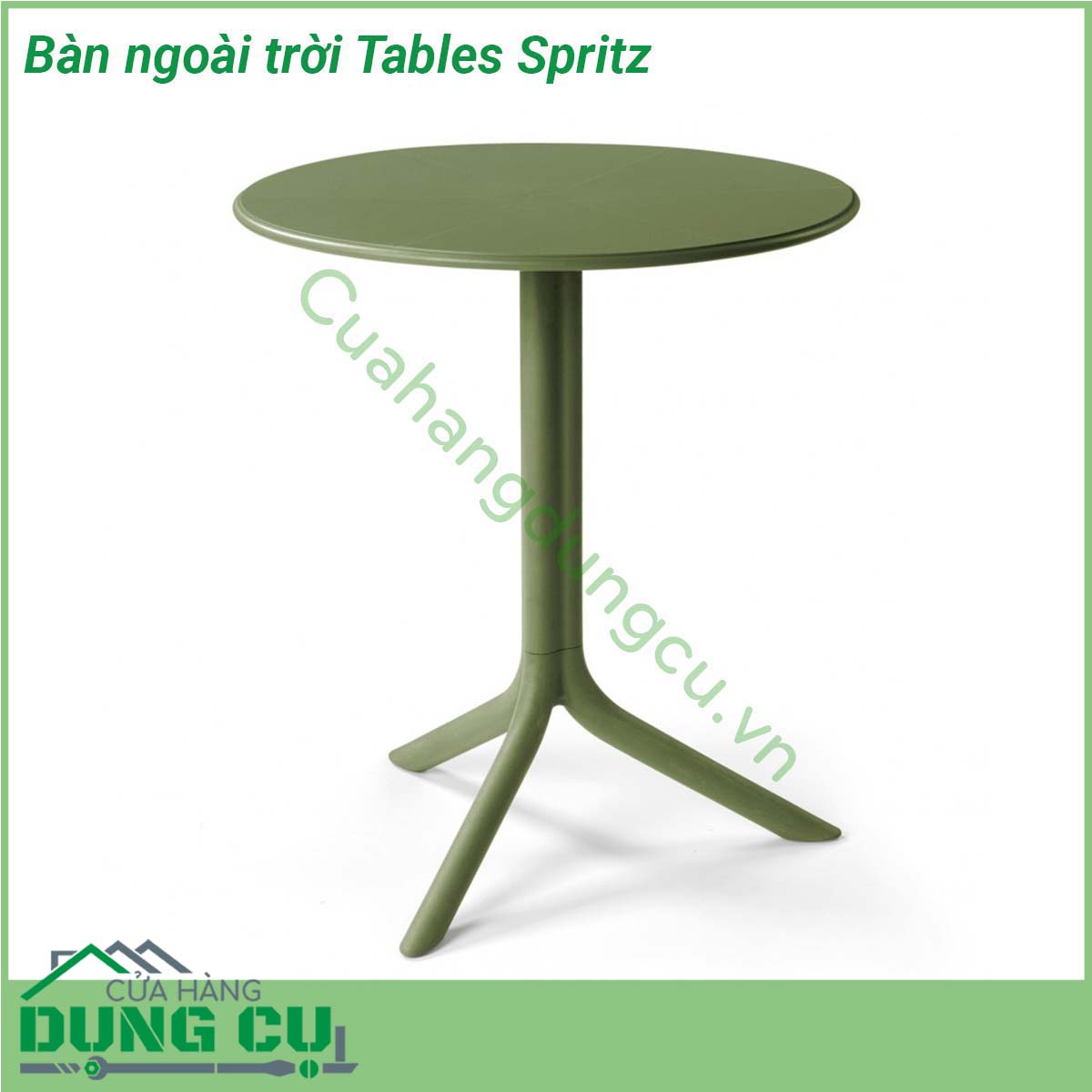 Bàn ngoài trời Tables Spritz được làm từ chất liệu Polypropylene pha sợi thủy tinh cao cấp được xử lý tia UV chịu được thời tiết mưa nắng khắc nghiệt Rất thích hợp với sân vườn ngoài trời