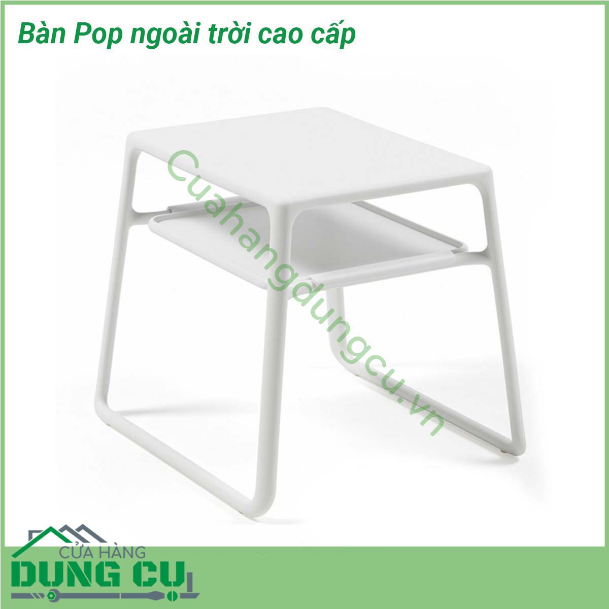 Bàn Pop ngoài trời cao cấp được làm từ chất liệu khung nhựa Polypropylene cao cấp pha sợi thủy tinh chống tia UV giúp cho sản phẩm chịu được tác động từ yếu tố môi trường và thời tiết Phù hợp với nhiều không gian ngoài trời  Bể bơi nhà hàng khách sạn khu vực BBQ