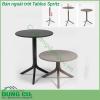 Bàn ngoài trời Tables Spritz được làm từ chất liệu Polypropylene pha sợi thủy tinh cao cấp được xử lý tia UV chịu được thời tiết mưa nắng khắc nghiệt Rất thích hợp với sân vườn ngoài trời