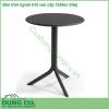 Bàn tròn ngoài trời cao cấp Tables Step với chất liệu nhựa polypropylene sợi thủy tinh với phụ gia chống tia UV thân thiện với môi trường và an toàn cho người sử dụng Bạn có thể sử dụng chúng cho cả không gian nội thất và ngoài thất sân vườn mà không sợ nắng mưa ảnh hưởng