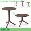 Bàn tròn ngoài trời cao cấp Tables Step với chất liệu nhựa polypropylene sợi thủy tinh với phụ gia chống tia UV thân thiện với môi trường và an toàn cho người sử dụng Bạn có thể sử dụng chúng cho cả không gian nội thất và ngoài thất sân vườn mà không sợ nắng mưa ảnh hưởng