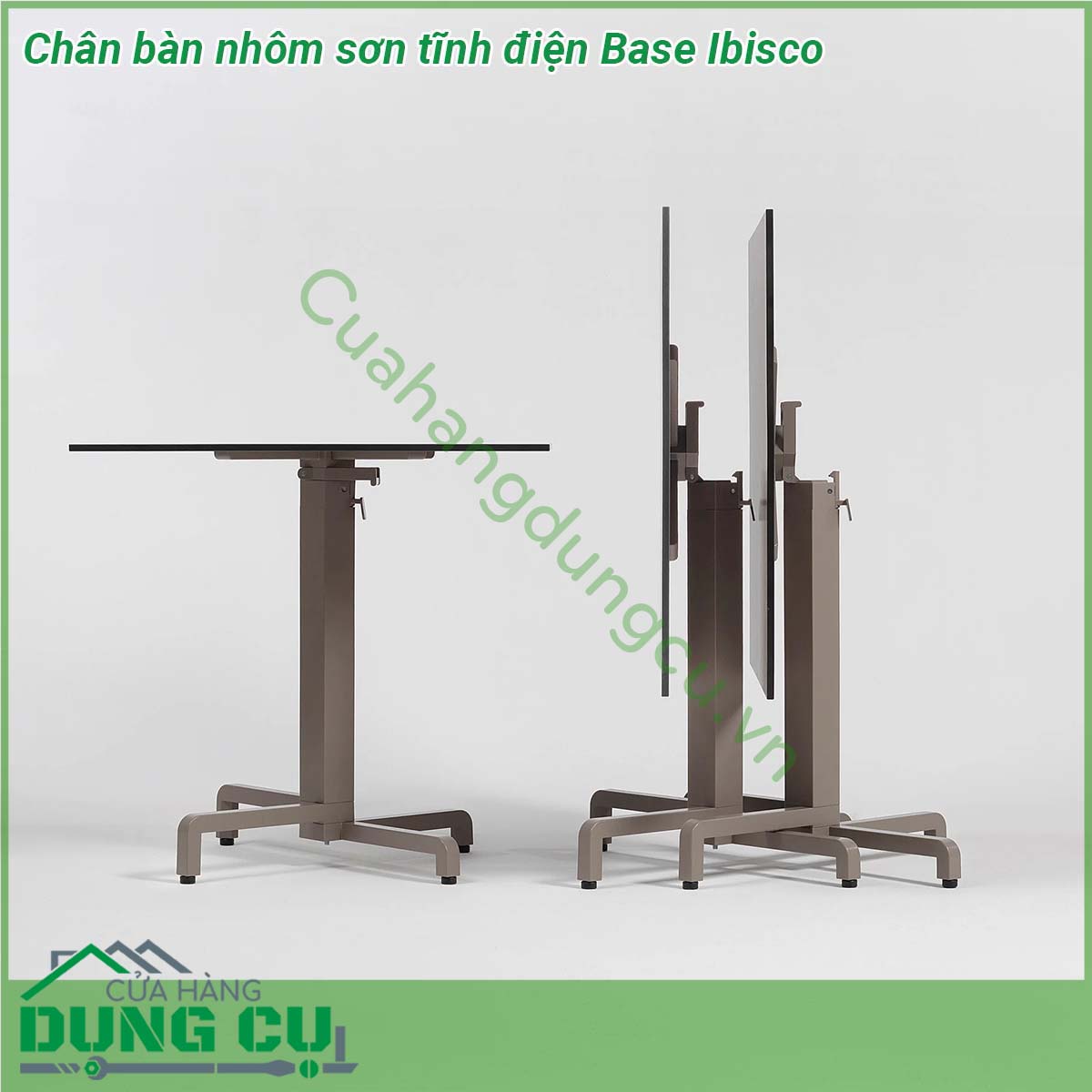 Chân bàn nhôm sơn tĩnh điện Base Ibisco mẫu chân bàn cao cấp thiết kế thông minh cho phép bạn có thể gập mặt bàn lại khi cần Chân sử dụng cho cả mặt bàn vuông và mặt bàn tròn