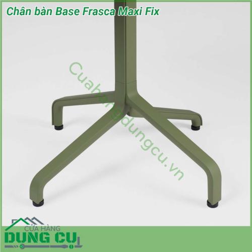 Chân bàn Base Frasca Maxi Fix một thiết kế ấn tượng lấy ý tưởng từ hình dáng của cây treo ngược với kiểu dáng bốn chân quanh trụ trung tâm của chân bàn  Chân bàn được làm bằng chất liệu nhôm sơn tĩnh điện cao cấp với kiểu dáng thiết kế sang trọng  có thể xếp gọn nhiều bàn vào nhau