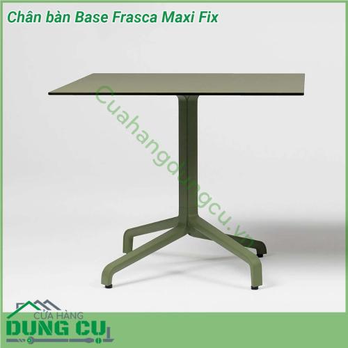 Chân bàn Base Frasca Maxi Fix một thiết kế ấn tượng lấy ý tưởng từ hình dáng của cây treo ngược với kiểu dáng bốn chân quanh trụ trung tâm của chân bàn  Chân bàn được làm bằng chất liệu nhôm sơn tĩnh điện cao cấp với kiểu dáng thiết kế sang trọng  có thể xếp gọn nhiều bàn vào nhau