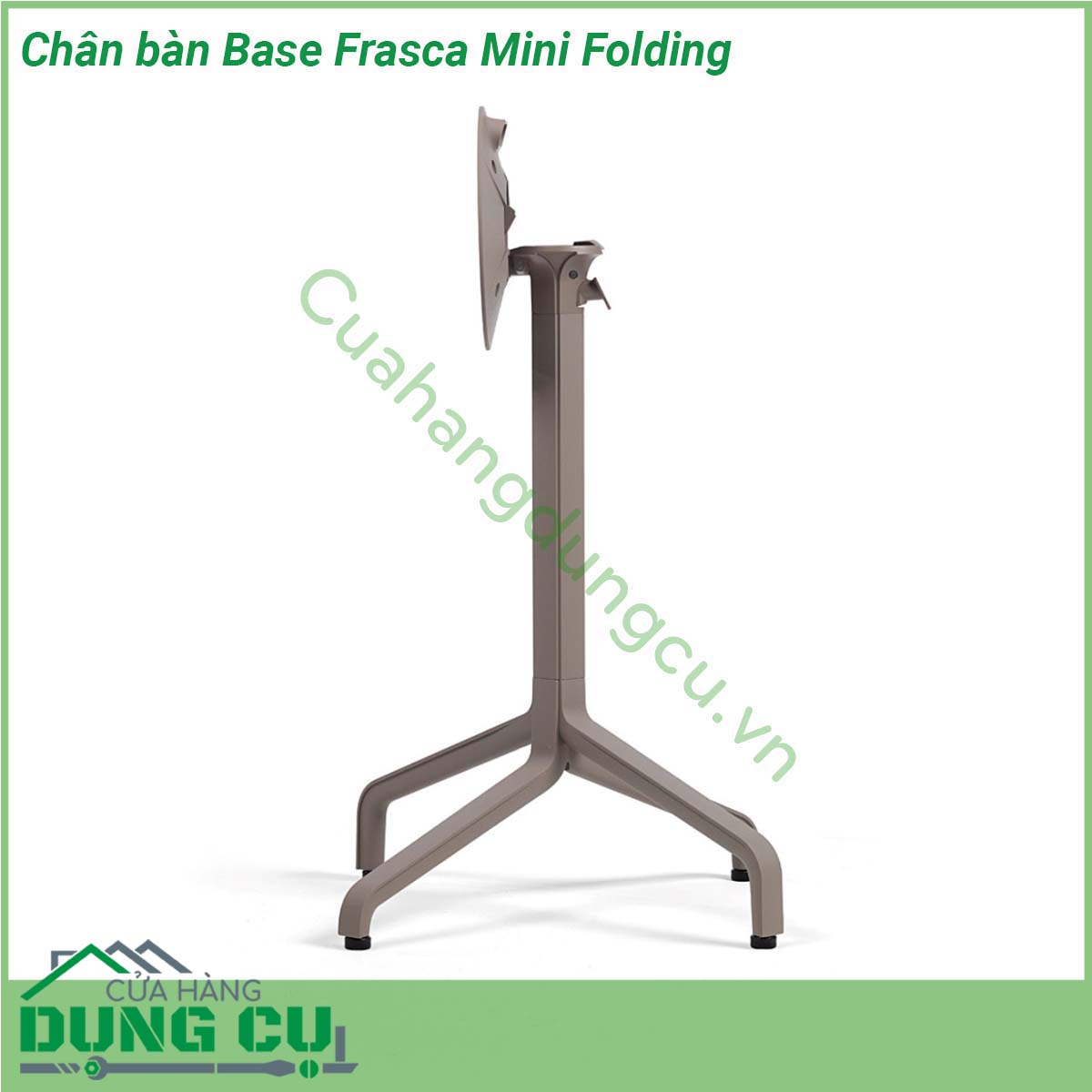 Chân bàn Base Frasca Mini Folding được làm bằng chất liệu nhôm sơn tĩnh điện chịu được thời tiết mưa nắng khắc nghiệt Rất thích hợp với sân vườn ngoài trời