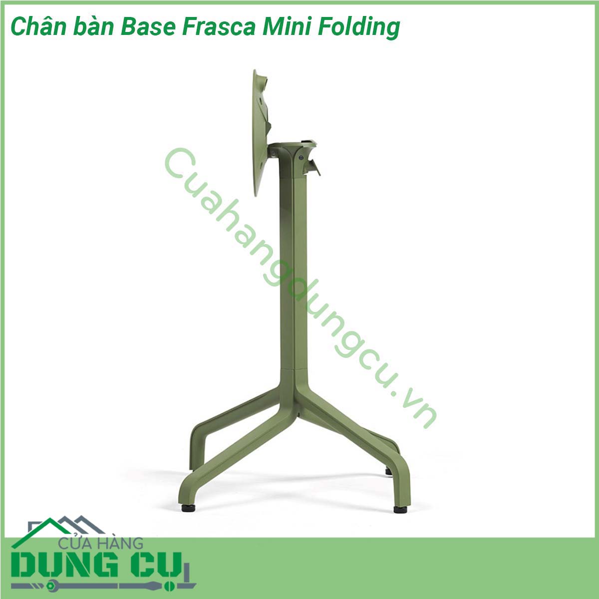 Chân bàn Base Frasca Mini Folding được làm bằng chất liệu nhôm sơn tĩnh điện chịu được thời tiết mưa nắng khắc nghiệt Rất thích hợp với sân vườn ngoài trời