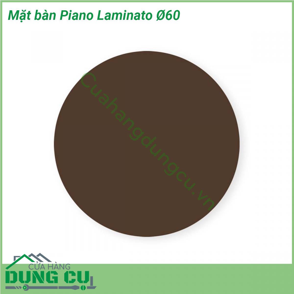 Mặt bàn Piano Laminato Ø60 được làm từ chất liệu cao cấp được xử lý tia UV chịu được thời tiết mưa nắng khắc nghiệt Rất thích hợp với sân vườn ngoài trời