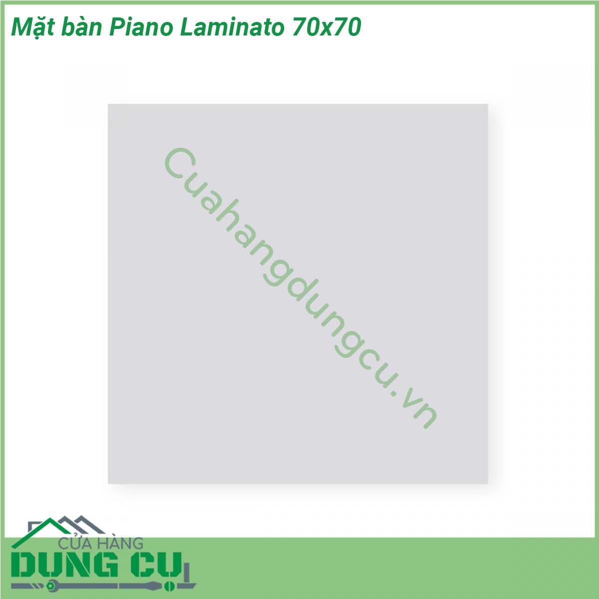 Mặt bàn Piano Laminato 70x70 được làm từ chất liệu cao cấp được xử lý tia UV chịu được thời tiết mưa nắng khắc nghiệt Rất thích hợp với sân vườn ngoài trời