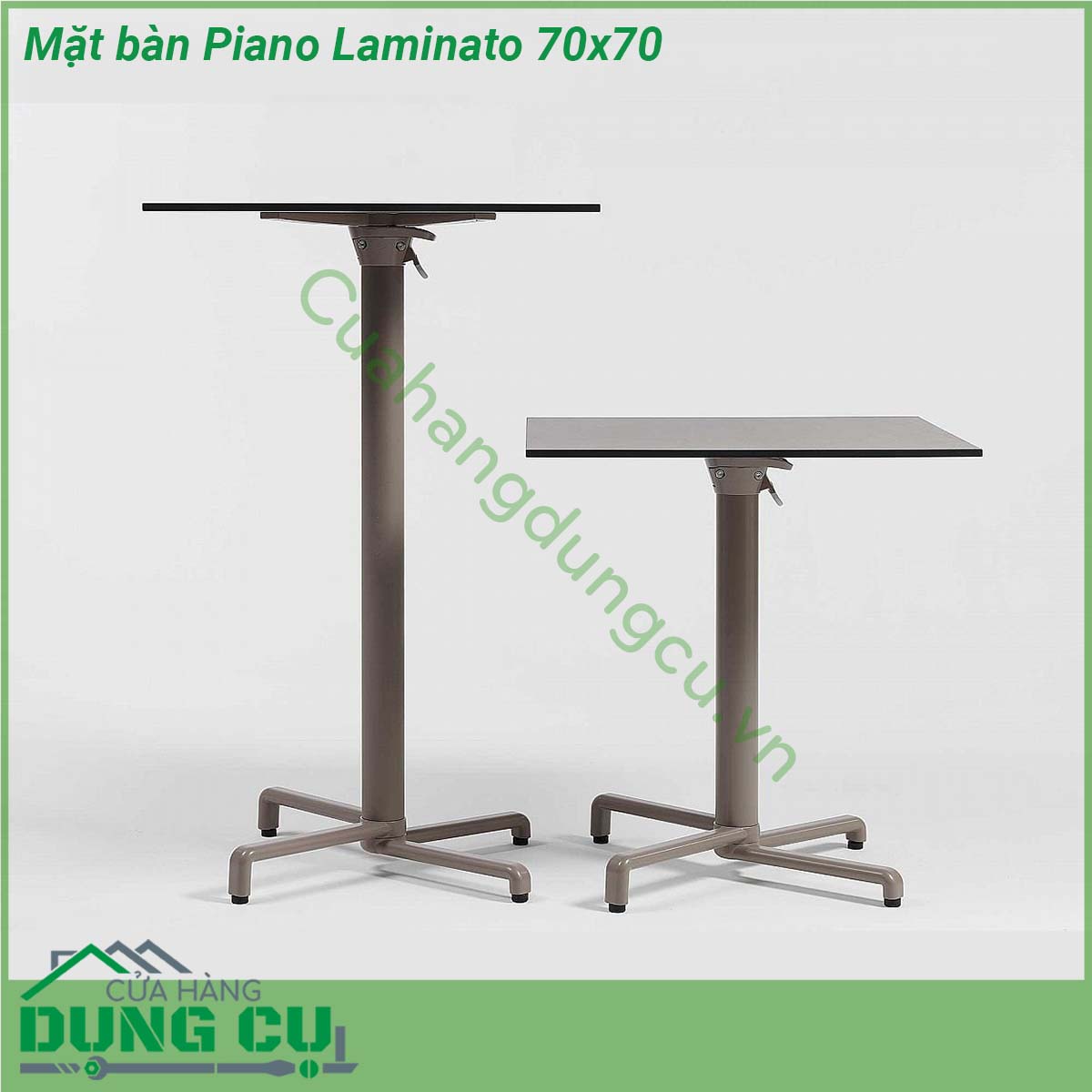 Mặt bàn Piano Laminato 70x70 được làm từ chất liệu cao cấp được xử lý tia UV chịu được thời tiết mưa nắng khắc nghiệt Rất thích hợp với sân vườn ngoài trời