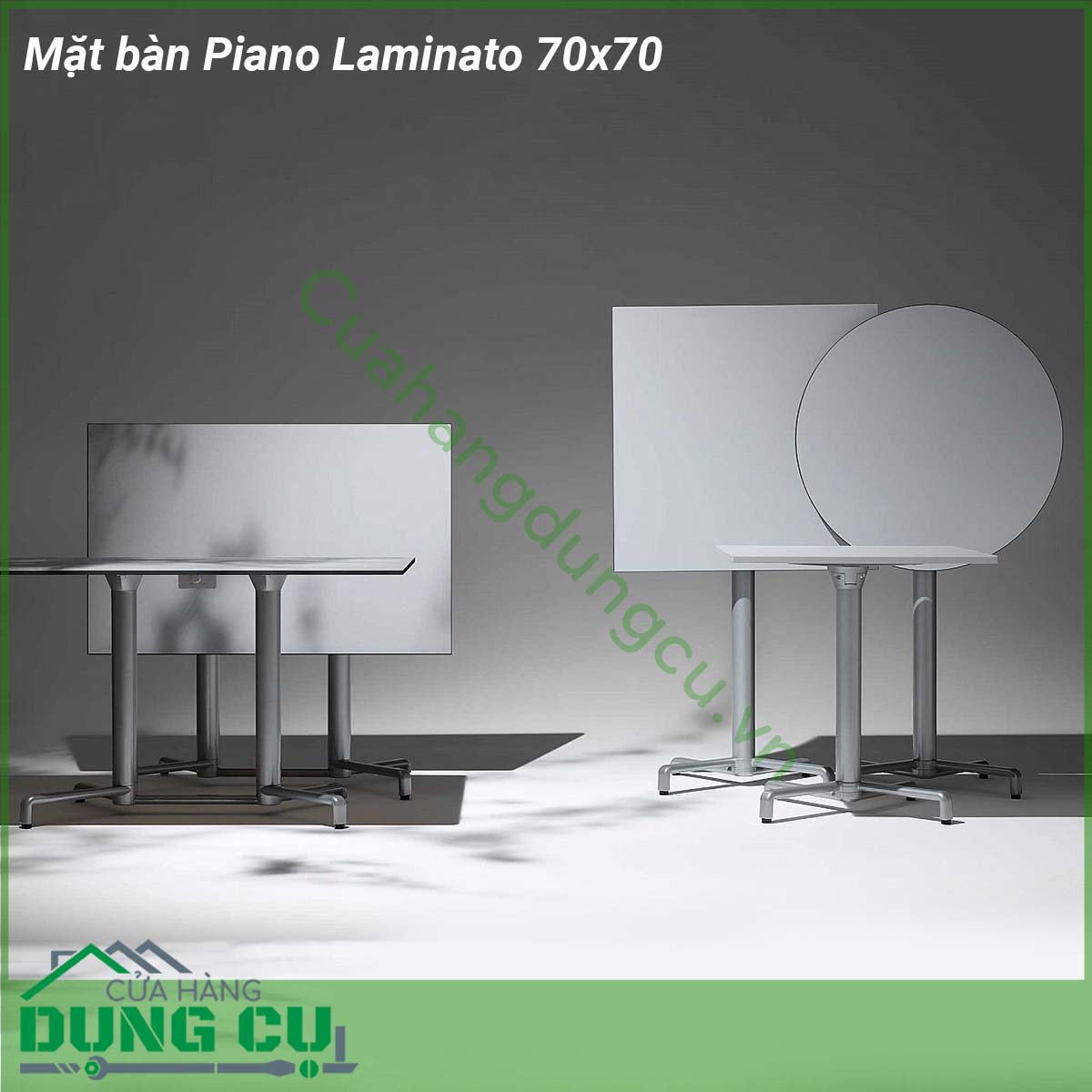 Mặt bàn Piano Laminato 70x70 được làm từ chất liệu cao cấp được xử lý tia UV chịu được thời tiết mưa nắng khắc nghiệt Rất thích hợp với sân vườn ngoài trời