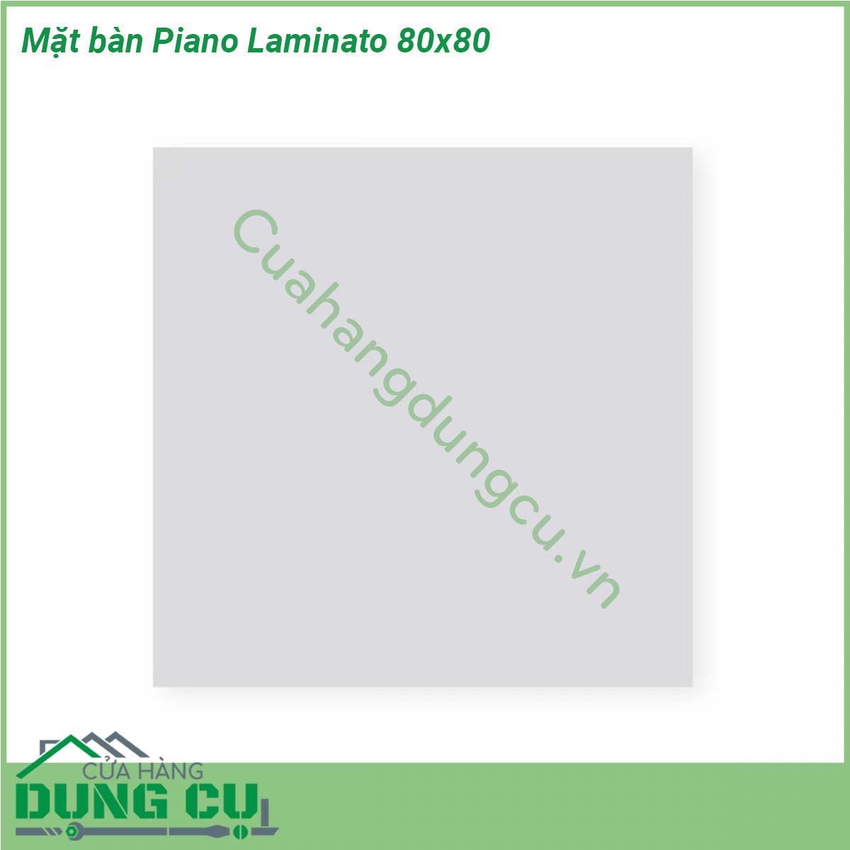 Mặt bàn Piano Laminato 80x80 được làm từ chất liệu cao cấp được xử lý tia UV chịu được thời tiết mưa nắng khắc nghiệt Rất thích hợp với sân vườn ngoài trời