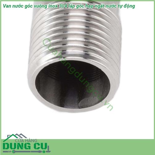 Van nước góc vuông inox 304 lắp góc hẹp ngắt nước tự động với chất liệu từ 100 inox 304 cao cấp không hoen gỉ không bong tróc không bị đổi màu sang màu xám mà luôn sáng bóng Với ren sắc nét dàng cho việc lắp đặt  Ổn định bảo vệ an toàn cho toàn bộ thiết bị nước trong gia đình bạn