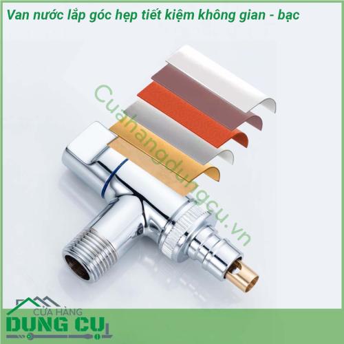 Van nước lắp góc hẹp tiết kiệm không gian - bạc được đúc bằng đồng nguyên khối chống ăn mòn bền đẹp và thân thiện môi trường Kiểu dáng đẹp sáng bóng thiết kế xoay 90 ° xả nước trơn tru không rò rỉ nước Có thể lắp đặt trong không gian nhỏ phù hợp với hầu hết sử dụng tại nhà