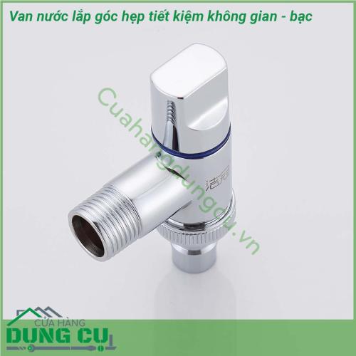 Van nước lắp góc hẹp tiết kiệm không gian - bạc được đúc bằng đồng nguyên khối chống ăn mòn bền đẹp và thân thiện môi trường Kiểu dáng đẹp sáng bóng thiết kế xoay 90 ° xả nước trơn tru không rò rỉ nước Có thể lắp đặt trong không gian nhỏ phù hợp với hầu hết sử dụng tại nhà