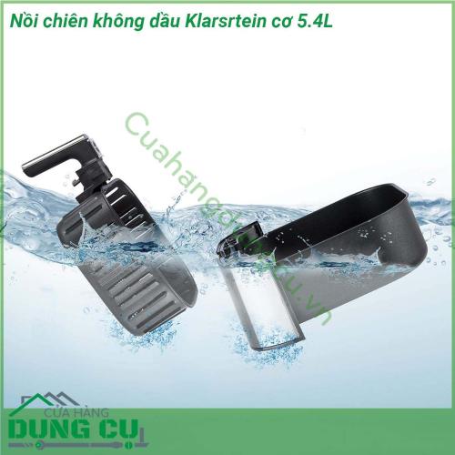 Nồi chiên không dầu Klarsrtein cơ 5 4L cấu tạo vỏ nồi chiên không dầu sử dụng thép không gỉ rất chắc chắn bền đẹp nồi trang bị công nghệ Cool cách nhiệt chống nóng vì thế trong quá trình nấu vỏ và tay cầm luôn mát mẻ Dung tích rổ chiên lớn 5 4l thoải mái chế biến các món ăn có thể chế biến nguyên con gà  