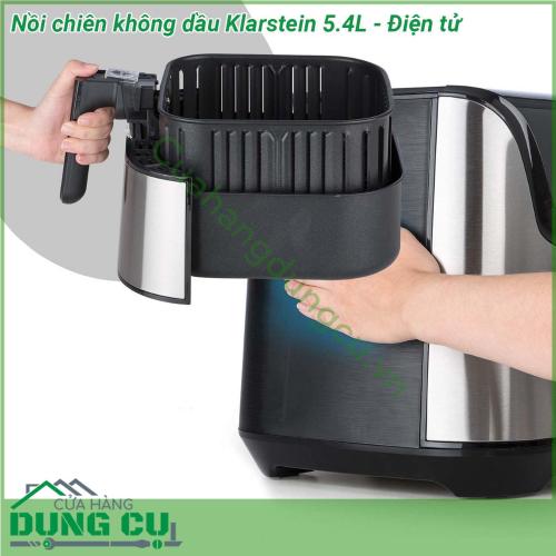 Nồi chiên không dầu Klarstein 5 4L - Điện tử có thiết kế sang trọng với vỏ ngoài làm từ inox cao cấp không gỉ được ứng dụng công nghệ Cool Touch cách nhiệt chống nóng vô cùng an toàn đồng thời giúp bạn dễ dàng vệ sinh lau chùi