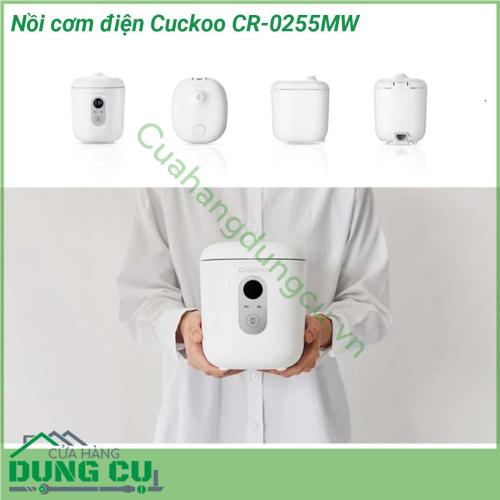 Nồi cơm điện mini Cuckoo CR-0255MW tối đa 2 người ăn Với dung tích nhỏ cùng thiết kế tối giản mang đến cho không gian bếp nhà bạn sự trang nhã và tinh tế