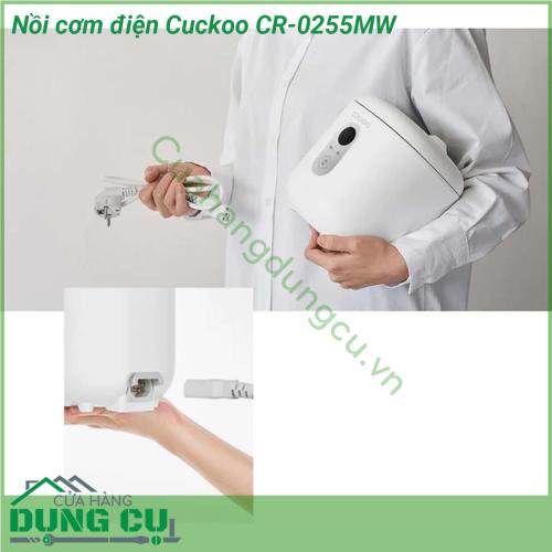 Nồi cơm điện mini Cuckoo CR-0255MW tối đa 2 người ăn Với dung tích nhỏ cùng thiết kế tối giản mang đến cho không gian bếp nhà bạn sự trang nhã và tinh tế