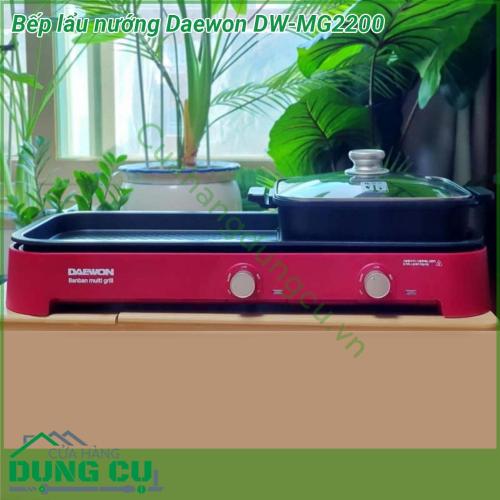 Bếp lẩu nướng Daewon DW-MG2200 được sản xuất trên dây chuyền hiện đại ứng dụng công nghệ tiên tiến chất liệu cao cấp nên cho hiệu năng cao bền bỉ đồng hành lâu dài với gia đình bạn Đây cũng là sản phẩm được yêu thích bởi thiết kế nhỏ gọn bao gồm cả phần lẩu và nướng giúp bữa ăn thêm đa dạng và thú vị phù hợp với nhiều gia đình Việt