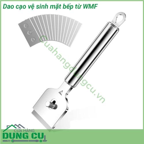 Dao cạo vệ sinh mặt bếp từ WMF là một trong những dụng cụ dọn vệ sinh bếp từ bếp hồng ngoại được làm bằng chất liệu thép không gỉ giúp đánh bay những vết bẩn vết bám cứng đầu trên bề mặt bếp và bảo vệ bếp một cách tốt nhất không làm bếp bị xước hay hư hỏng gì Nhờ vậy sản phẩm dao cạo vệ sinh mặt bếp từ này ngày càng được nhiều người sử dụng bếp từ bếp hồng ngoại bếp điện nhiều