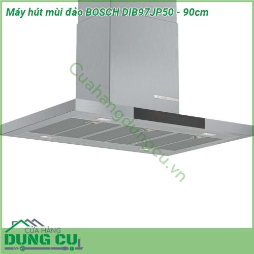 Máy hút mùi đảo BOSCH DIB97JP50 - 90cm hoạt động mạnh mẽ với mức công suất cao – đảm bảo đem lại không khí trong lành cho phòng bếp của bạn Công suất hút của máy hút mùi được tính bằng đơn vị mét khối giờ (m3 h)