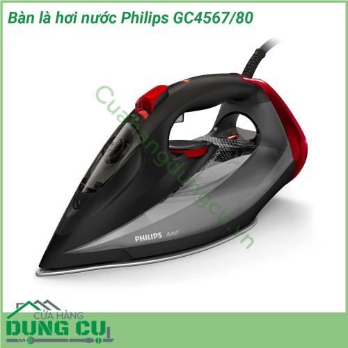 Bàn là hơi nước Philips GC4567 80 là một chiếc bàn là chất lượng có công suất hoạt động lớn Với công suất lên đến 2600W  có thể làm nóng nhanh hiệu suất mạnh làm cho việc ủi đồ được thực hiện và hoàn tất nhanh chóng tiết kiệm thời gian và điện năng