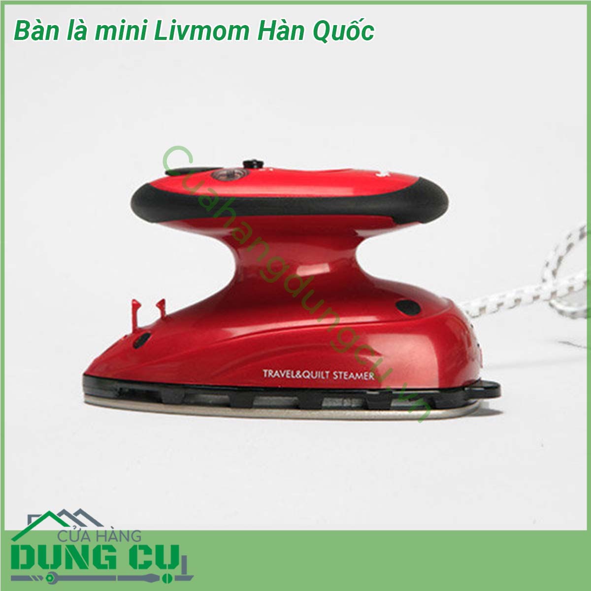 Bàn là mini Livmom Hàn Quốc chiếc bàn là rất được ưa chuộng tại Hàn bởi ngoài việc là rất nhanh và phẳng nó còn có kiểu dáng đẹp nhỏ gọn bằng lòng bàn tay mặt bàn là bằng thép không gỉ rất tiện để mang đi du lịch công tác hay cho các bạn lớn một xíu có thể là quần áo giúp bố mẹ ở nhà mà rất an toàn