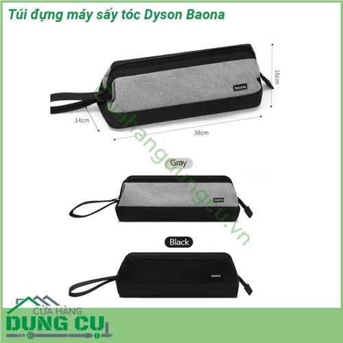 Túi đựng máy sấy tóc Dyson Baona được làm từ chất liệu cao cấp chống bụi và chống thấm nước bảo vệ thiết bị của bạn khỏi nước và bụi bẩn  Túi dày giữ cho sản phẩm an toàn trước tác động bên ngoài chống va đập cao  Lòng túi rộng thoáng thuận tiện cho việc sử dụng và bảo quản sản phẩm