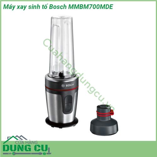 Máy xay sinh tố Bosch MMBM700MDE thiết kế gọn nhẹ tinh tế siêu an toàn không vỡ không mùi không vị dung tích 500ml nhỏ xinh giống như bình của các loại máy xay mini có thể làm cốc uống ngay hoặc đậy nắp để tủ lạnh mang đi làm đi học đi du lịch thể thao rất tiện dụng