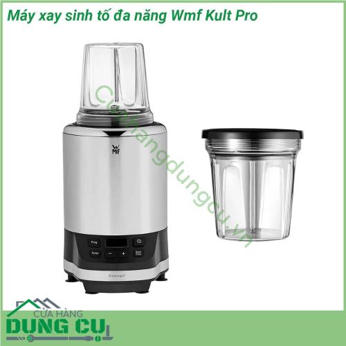 Máy xay sinh tố đa năng Wmf Kult Pro có kích thước thon gọn không quá to và cồng kềnh  Lưỡi dao có 6 cánh được làm từ chất liệu thép không gỉ Cromargan cực kì sắc bạn hoàn toàn có thể làm rất nhiều thứ với chiếc máy xay đa năng này xay sinh tố đá bào xay thịt cá tôm cua nghiền các loại hạt cứng như cà phê lạc…