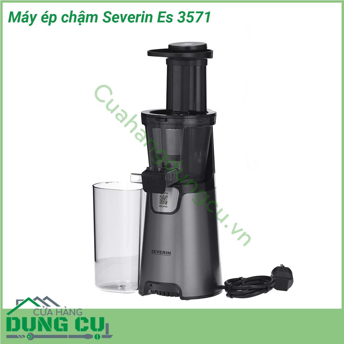 Máy ép chậm Severin Es 3571 được thiết kế với công nghệ hiện đại nên dòng máy ép chậm Severin hoạt động rất êm và ổn định mà đặc biệt không gây ra tiếng động ồn ào khi sử dụng Máy có thể ép triệt được nước của hoa quả rau củ mà không để lại cặn bã và vẫn đảm bảo giữ được các chất dinh dưỡng và vitamin có trong thực phẩm  