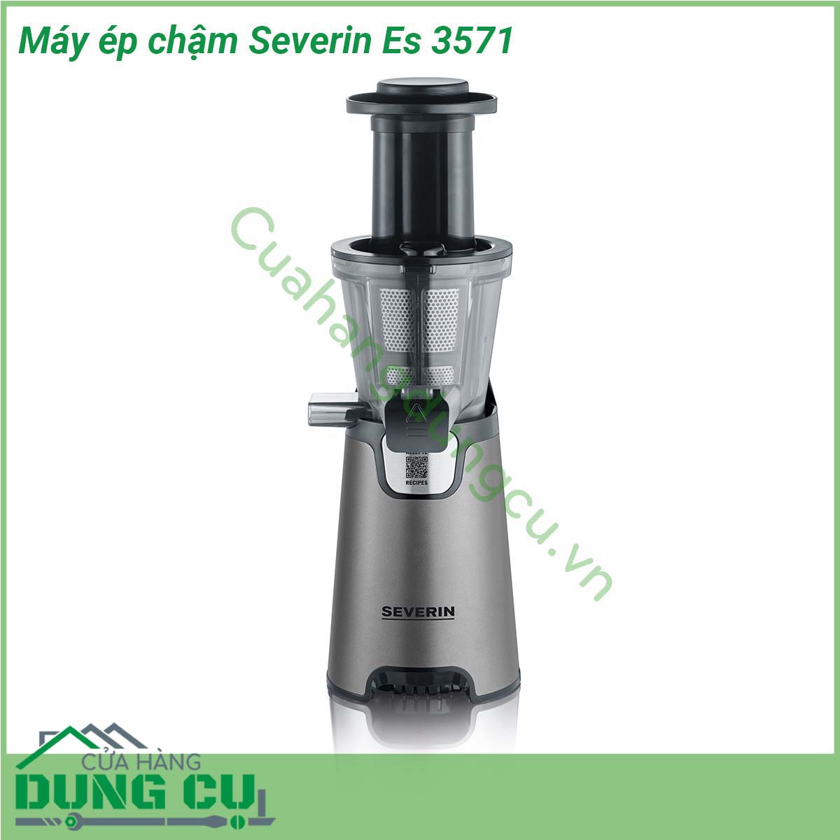 Máy ép chậm Severin Es 3571 được thiết kế với công nghệ hiện đại nên dòng máy ép chậm Severin hoạt động rất êm và ổn định mà đặc biệt không gây ra tiếng động ồn ào khi sử dụng Máy có thể ép triệt được nước của hoa quả rau củ mà không để lại cặn bã và vẫn đảm bảo giữ được các chất dinh dưỡng và vitamin có trong thực phẩm  