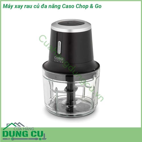 Máy xay rau củ đa năng Caso Chop Go được làm bằng thép không gỉ chất lượng cao Máy xay thịt rau củ quả Caso được trang bị 4 lưỡi dao làm bằng thép không gỉ có thể dùng để xay mọi loại rau củ quả hạt gia vị cho hiệu quả tối đa thức ăn được cắt thái nhỏ đồng đều