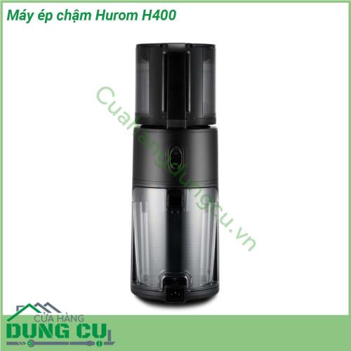 Máy ép chậm Hurom H400 được ưa chuộng với thiết kế đẹp sang trọng cùng động cơ máy bền bỉ giữ được độ nguyên chất của trái cây rau củ quả hoạt động liên tục 30 phút với công suất 150w