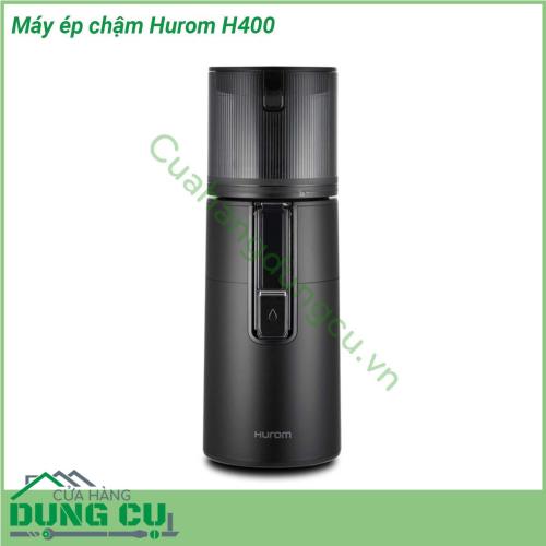 Máy ép chậm Hurom H400 được ưa chuộng với thiết kế đẹp sang trọng cùng động cơ máy bền bỉ giữ được độ nguyên chất của trái cây rau củ quả hoạt động liên tục 30 phút với công suất 150w