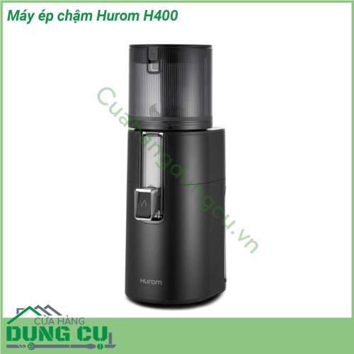 Máy ép chậm Hurom H400 được ưa chuộng với thiết kế đẹp sang trọng cùng động cơ máy bền bỉ giữ được độ nguyên chất của trái cây rau củ quả hoạt động liên tục 30 phút với công suất 150w