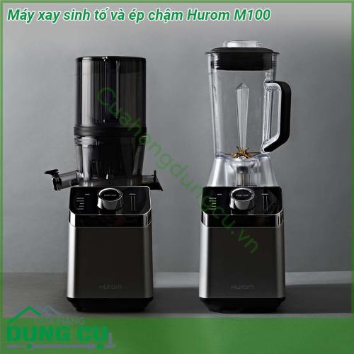 Máy xay sinh tố và ép chậm Hurom M100 là sự kết hợp 2 trong 1 giữa tính năng ép chậm và xay sinh tố mang tới cho bạn những món thức uống hấp dẫn an toàn Với thiết kế hiện đại cùng màu sắc tươi sáng tinh tế gợi lên nét tinh tế cho gian bếp nhà bạn  Bề mặt máy cũng được làm bằng chất liệu nhựa cao cấp trơn bóng nên rất dễ lau chùi thường xuyên bằng khăn mềm không tốn thời gian và công sức của các bà nội trợ