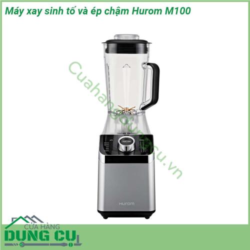 Máy xay sinh tố và ép chậm Hurom M100 là sự kết hợp 2 trong 1 giữa tính năng ép chậm và xay sinh tố mang tới cho bạn những món thức uống hấp dẫn an toàn Với thiết kế hiện đại cùng màu sắc tươi sáng tinh tế gợi lên nét tinh tế cho gian bếp nhà bạn  Bề mặt máy cũng được làm bằng chất liệu nhựa cao cấp trơn bóng nên rất dễ lau chùi thường xuyên bằng khăn mềm không tốn thời gian và công sức của các bà nội trợ