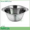 Rổ inox WMF 24 cm thích hợp làm rổ đựng hoa quả rau sống rau củ các loại Bày bàn ăn cũng rất đẹp mắt Rổ được làm từ chất liệu thép không gỉ bền trọn đời Thiết kế nhiều lỗ đục thiết kế hợp lý nên nước được chảy ra dễ dàng