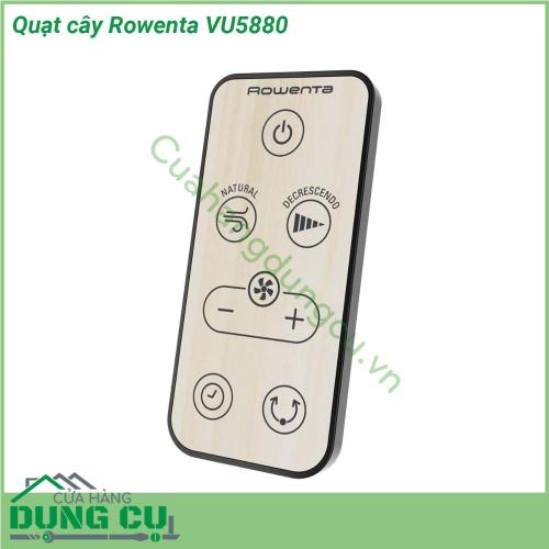 Quạt cây Rowenta VU5880 là quạt mạnh nhất từng được phát triển bởi Rowenta Turbo Silence Extreme+ đảm bảo độ tươi cực cao lên tới 80 m3 h ở tốc độ tối đa nhưng với độ ồn tối thiểu chỉ ở mức 35 dB để đảm bảo cho căn phòng của bạn thực sự yên tĩnh khi chìm trong giấc ngủ  Thiết kế hiện đại hấp dẫn với chân tích hợp được thiết kế đặc biệt cho sáu độ cao khác nhau từ 1 25 m tới 1 45 m