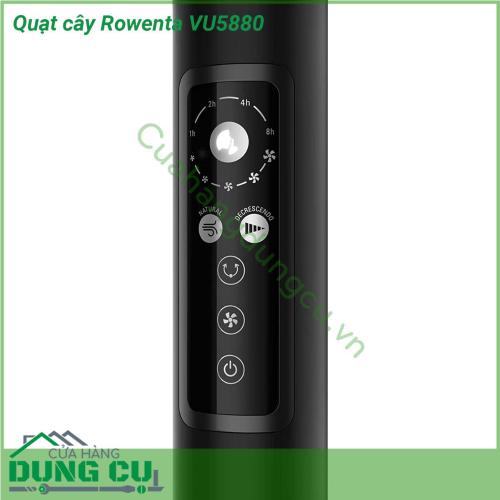 Quạt cây Rowenta VU5880 là quạt mạnh nhất từng được phát triển bởi Rowenta Turbo Silence Extreme+ đảm bảo độ tươi cực cao lên tới 80 m3 h ở tốc độ tối đa nhưng với độ ồn tối thiểu chỉ ở mức 35 dB để đảm bảo cho căn phòng của bạn thực sự yên tĩnh khi chìm trong giấc ngủ  Thiết kế hiện đại hấp dẫn với chân tích hợp được thiết kế đặc biệt cho sáu độ cao khác nhau từ 1 25 m tới 1 45 m