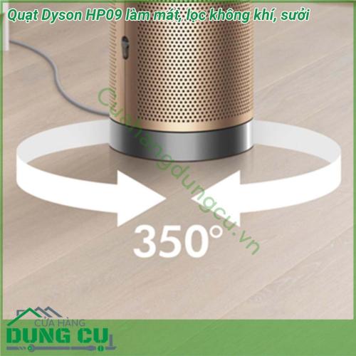 Quạt không cánh Dyson HP09 làm mát lọc không khí sưởi đúng như tên gọi chiếc máy này có 3 chức năng trong 1 Máy lọc không khí + Máy làm ấm không khí (chức năng của lò sưởi) máy làm mát không khí (chức năng của máy điều hoà không khí) 3 chức năng hữu ích trong 1 chiếc máy với kích thước ko hề to máy này chỉ cao 69cm rất gọn có thể đặt trên sàn nhà hoặc trên bàn đều phù hợp Thiết kế đẹp và màu sẵn trang nhã phù hợp với mọi không gian gia đình