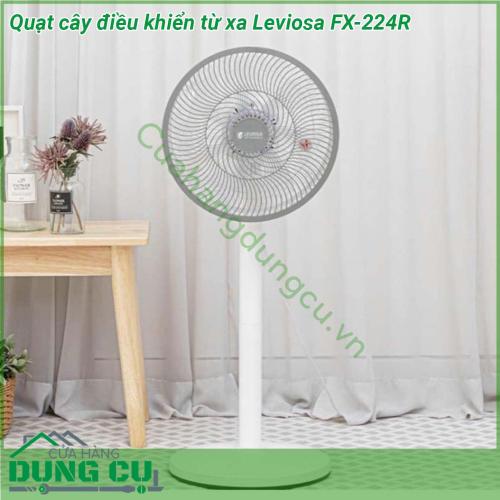 Quạt cây điều khiển từ xa Leviosa FX-224R được thiết kế hiện đại độ bền cao Công suất 48W với nhiều tốc độ gió khác nhau cho bạn có nhiều lựa chọn  Cánh quạt làm bằng nhựa cao cấp siêu bền không độc hại Thiết kế 7 cánh quạt cho phép tạo ra nhiều luồng gió hơn Chân quạt được thiết kế vững chắc giúp quạt chạy tốc độ cao nhưng vẫn ổn định không rung lắc  