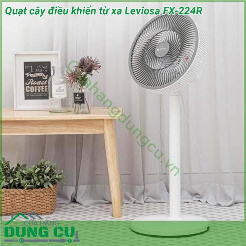 Quạt cây điều khiển từ xa Leviosa FX-224R được thiết kế hiện đại độ bền cao Công suất 48W với nhiều tốc độ gió khác nhau cho bạn có nhiều lựa chọn  Cánh quạt làm bằng nhựa cao cấp siêu bền không độc hại Thiết kế 7 cánh quạt cho phép tạo ra nhiều luồng gió hơn Chân quạt được thiết kế vững chắc giúp quạt chạy tốc độ cao nhưng vẫn ổn định không rung lắc  