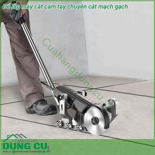 Để lắp máy cắt cầm tay chuyên cắt mạch gạch tương thích với tất cả các dòng máy cắt cầm tay Chất liệu nhôm cao cấp Bánh xe tạo rãnh chuẩn giúp việc vệ sinh mạch gạch một cách nhanh chóng